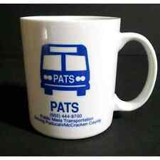 Pats Bus Service Mass Transit Paducah KY Coffee Cup Mug White Blue picture