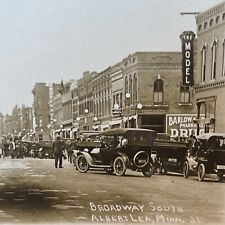 1916 real photo postcard of Broadway South Albert Lea Minnesota picture