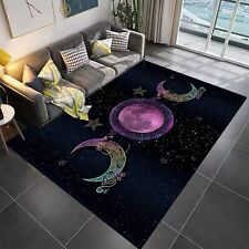 Galaxy Triple Moon Goddess Wiccan Pagan Witch Decor Non-Slip Mats Soft Luxury... picture