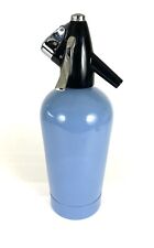 Vintage Sparklets Seltzer Syphon Bottle Blue Barware Sidecar Charger BOC 70s MCM picture