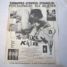 1968 THE MODEL KILLER Movie Insert: Paul Norman, Doodles Weaver, John Carr RARE picture