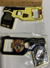 SUFFOLK COUNTY POLICE TASER T7 FIREARMS RANGE OPENER CHALLENGE COIN SCPD NEWYORK picture