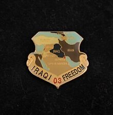 🌟U.S. Military Operation Iraqi Freedom Lapel Hat Pin, 03' Map, Army Navy Marine picture