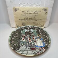 Vintage 1981 Georges Boyer Alice And The Roses Alice in Wonderland Plate picture
