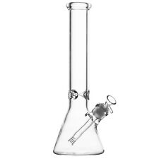 7mm Heavy Thick Glass Bong Water Pipe Smoking Beaker Perc Bongs 14 Inch picture