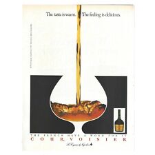 Courvoisier Cognac Print Ad 1986 Vintage 80s Retro Alcohol France 8.25x11” picture