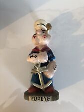 Popeye the Sailor Man with Ship Anchor Cast Iron 8” Tall Vintage-Style Statue picture