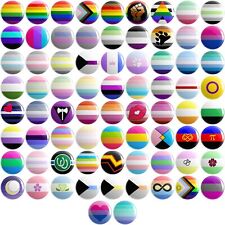 250 x LGBTQ+ Pride Flags BUTTON PIN BADGES 25mm 1 INCH LGBTQIA+ Gay Gender LGBT picture