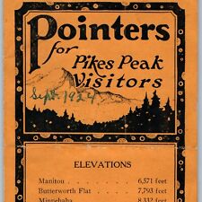 1924 Colorado Springs CO Pikes Peak Pointers Pamphlet Manitou Cog Railway Ad C54 picture