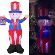 Airblown Inflatable Uncle Sam God Bless America Yard Memorial Decoration 6FT picture