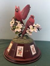 VTG Danbury Mint Red Cardinal Statue by Bob Guge  'Spring Glory' Stamps Incl. picture