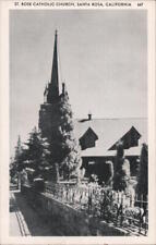 Santa Rosa,CA St. Rose Catholic Church Sonoma County California Chrome Postcard picture