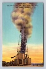Odessa TX-Texas, Odessa Oil Field, Oil Gusher, Antique Vintage Souvenir Postcard picture
