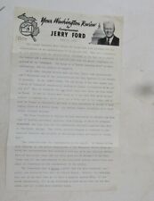 1957 Congressman Jerry Ford’s Letter to Constituents picture