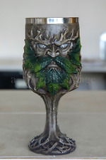 Greenman Wood Spirit Large 13 oz Goblet Hand-Finished Fantasy Nature... Art picture