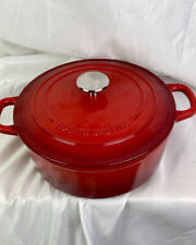 Large, 3.9 liter ‘Edging Casting’, Enameled Cast Iron Dutch Oven, Casserole Dish picture