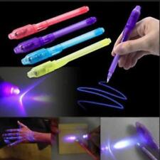 4pcs/lot Luminous Light Pen Magic Purple 2 in 1 Uv Black Light Combo Drawing picture
