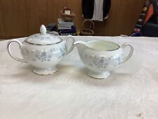 Wedgewood Bone China “Belle Fleur” Cream And Sugar Bowl W/ Lid picture