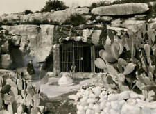 the cave where Neanderthal teeth and ossiferous breccia from the P- Old Photo picture