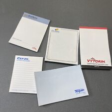Vintage Lot of 5 Drug Rep Notepads Vytorin Cefzil Tequin Elidel Sticky Notes picture