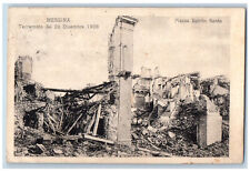 Messina Sicily Italy Postard View of Destruction to Holy Spirit Square 1908 picture