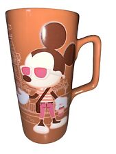 Disney Mickey’s Really Swell Coffee Mug Hipster Mickey Minnie Mouse Brown Cup 6” picture