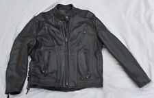 Vintage Harley Davidson Black Leather Coat 1980's Very Good Condition picture