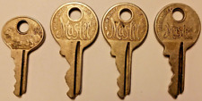 4 #ed Vintage/Antique Master Lock Co.Embossed Keys Lion Milwaukee Wis. U.S.A. picture
