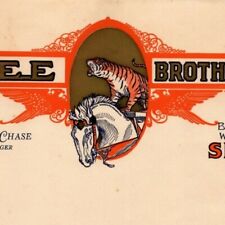 Scarce Lee Brothers Circus Letterhead c1925-26 Tiger Horse 4 Ring picture