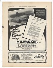1928 Milwaukee Gasoline Locomotives Ad: Waukesha Lime & Stone Plant Pic, Letter picture