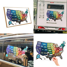 US 1-2Pc RV State Sticker Travel Map 50 USA States Trailer Camper Road Trip  picture