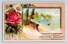 Ozone Soap Fairchild & Shelton's Summer #105 Victorian Trade Card Roses Shore picture