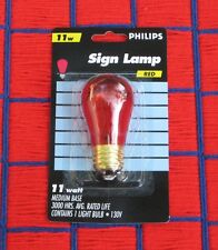25new S14 RED transparent Philips outdoor sign 11w string 11S14 LIGHT BULB 130v  picture