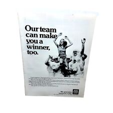 1977 New York Life Insurance Woman With Football Team Original Print ad picture