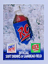Green Bay Packers Lambeau Field RC Cola Regional Vintage 1990 Original Print Ad picture