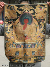 Tibetan Buddhism Cloth Silk Shakyamuni Amitabha tathagata Buddha Thangka Thanka picture