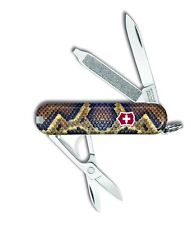VICTORINOX SWISS ARMY KNIVES RATTLESNAKE SKIN ARTWORK SNAKE CLASSIC SD KNIFE picture