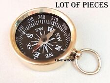 Lot of 50 PCs Necklace Style Antique Nautical Brass Working Compass Gift  1.25