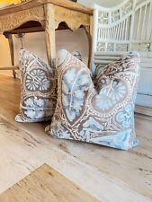 (2)  20 x 20 Brown and Tan Decorative Pillows  includes insert picture