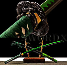 Lucky Green Japanese Samurai Katana Sword Carbon Steel Blade God of Good Fortune picture