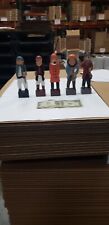 5 Vintage 1960's Hand Made Wooden Captain's/ Seamen Figurines picture