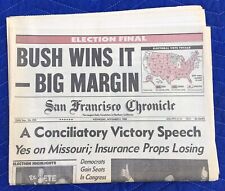 BUSH WINS IT George H.W. HW Complete Newspaper November 9 1988 Election picture