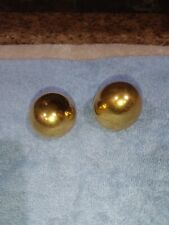 Vintage 1950's 100 % Solid Brass Paperweights 1 Set Of 2 picture