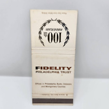 Vintage Matchcover Fidelity Philadelphia Trust picture