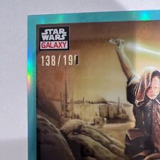 2023 Topps Star Wars Galaxy Chrome A Young Jedi's Stance Aqua Refractor #d /199 picture