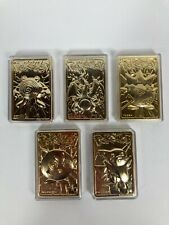 Pokemon Burger King 23Karot Gold-Plated Cards with Certificates & Cases Set of 5 picture