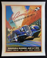 SIGNED #d 1992 La Carrera Real New Mexico Rally LITHO Poster ALFA ROMEO 8C 2900 picture