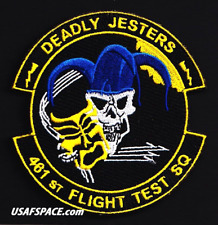 USAF 461ST FLIGHT TEST SQ - DEADLY JESTERS -Edwards AFB, CA- ORIGINAL VEL PATCH picture