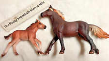 Schleich Mustang Stallion 1380 & Foal BABY HORSE 13807 Running NEW RETIRED LOT picture