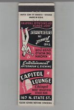 Matchbook Cover Capitol Lounge Chicago's Most Beautiful State Bar picture